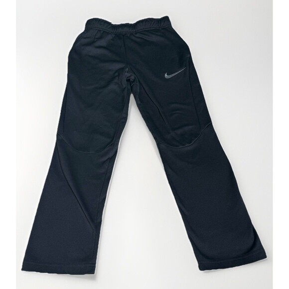 Nike Dri Fit Sweatpants Youth Large Black Polyester Drawstring - Picture 1 of 7